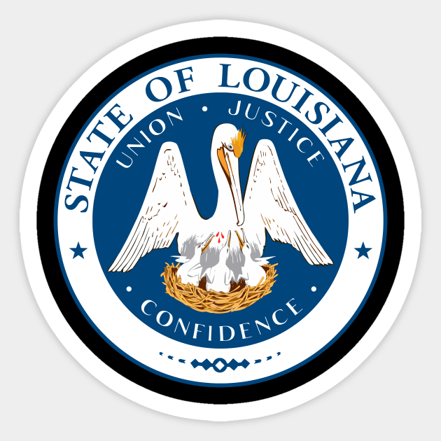 Seal of Louisiana Sticker by Flags of the World